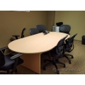 Blonde 8' Racetrack Board Room Conference Table Blonde 8' Racetrack Board Room Conference Table